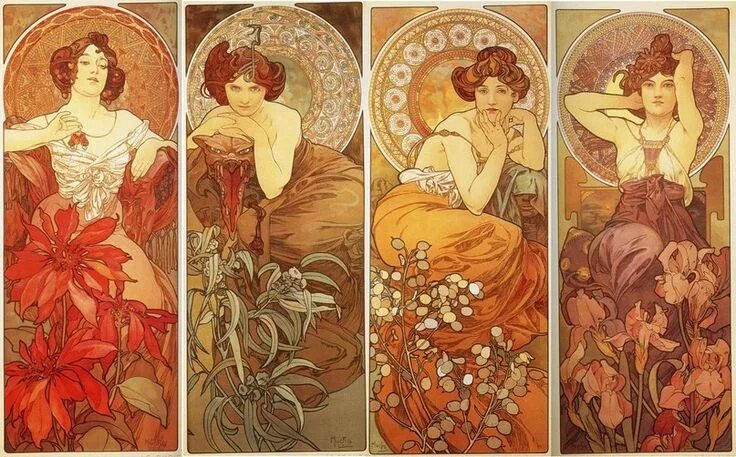 Предвосхищение модных тенденций в искусстве Helvetica Mucha art, Alphonse mucha art, Art nouveau mucha