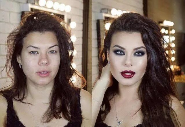 Преображение макияж фото The Magic of Makeup - Before & After Transformation (21 Pics) Maquillage avant a