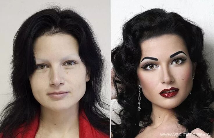 Преображение макияж фото Stunning Before and After Makeup Photos by Vadim Andreev Amazing makeup transfor