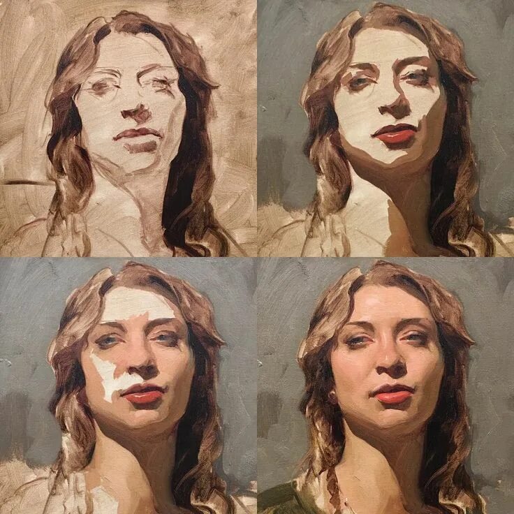 Преобразование фото в картину маслом Sean Cheetham on Instagram: "I have two portrait painting workshops coming up in