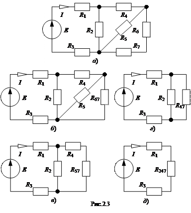 Преобразование схем электрических цепей Цепь преобразований