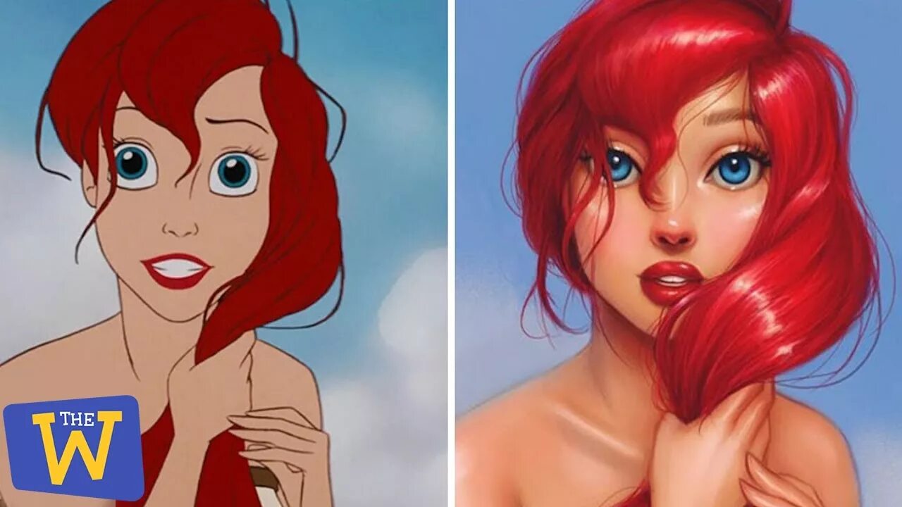 Преобразовать фото человека в мультяшного героя 15 Disney Princesses Reimagined By Amazing Artists - YouTube