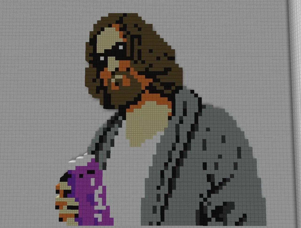 Преобразовать фото в пиксель арт The Dude (Big Lebowski) Minecraft Map