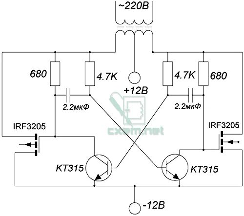Преобразователь 12 на 220 своими руками схема Простой преобразователь 12 - 220 Вольт