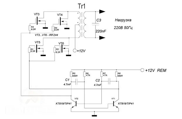 Преобразователь 12 на 220 своими руками схема Преобразователь напряжения 12 на 220 и 220 на 12 вольт своими руками - RMNT - Ме
