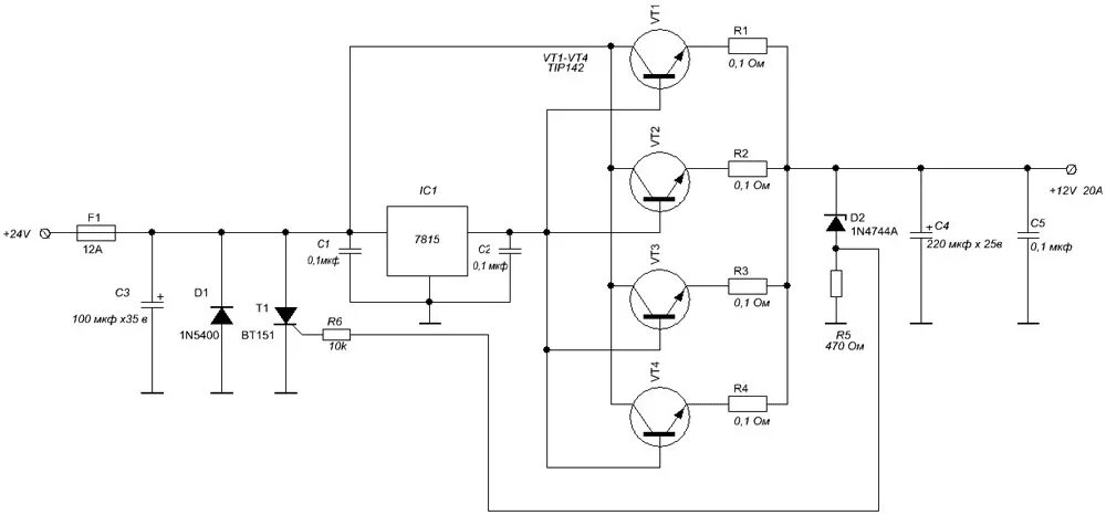 Преобразователь 24 на 12 вольт схема подключения Ответы Mail.ru: Как сделать преобразователь с 24 на 12 вольт?