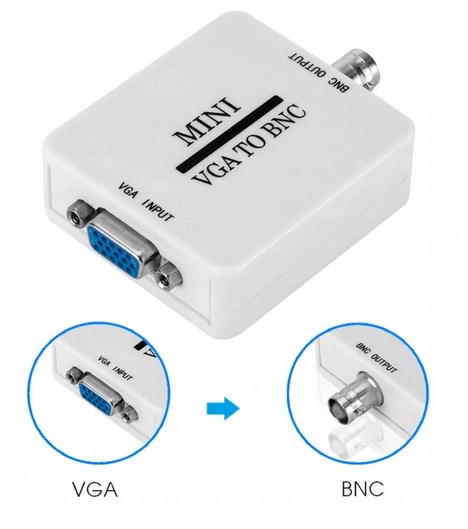 Преобразователь bnc vga для подключения камеры Адаптер-переходник (конвертер) изображения сигнала VGA в BNC за 900 руб. - 100po