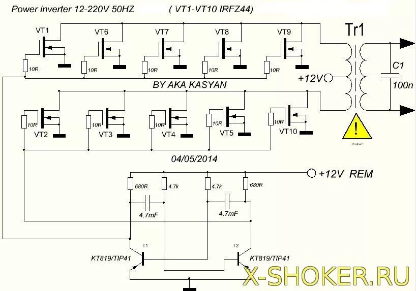 Преобразователь напряжения своими руками схема Инвертор на дачу. версия два! - DRIVE2
