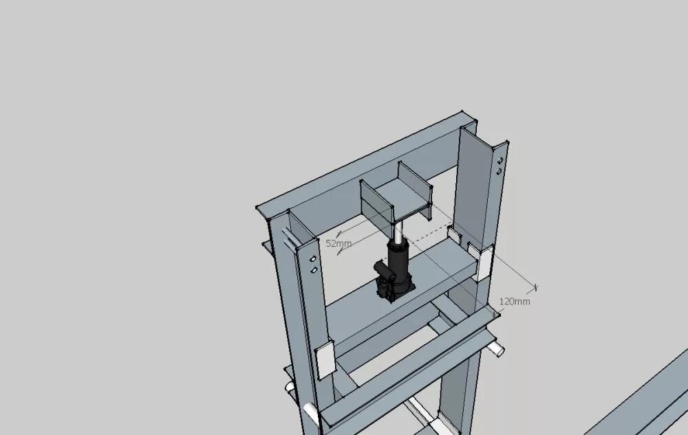 Пресс для гаража своими руками чертежи Гидравлический пресс своими руками из домкрата: чертежи, размеры