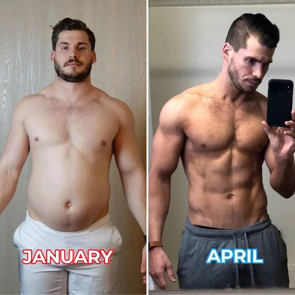 Пресс до и после фото Incredible time lapse video charts man's 12-week transformation from tubby to to