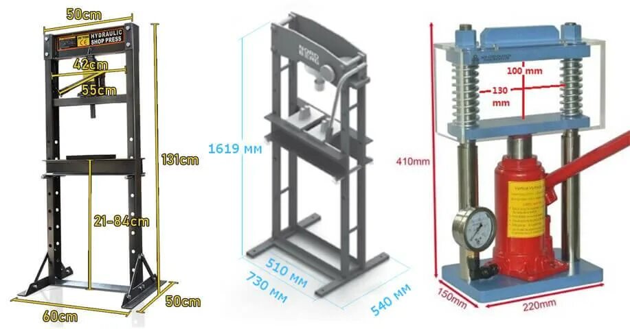 Пресс гидравлический ручной своими руками чертежи Гидравлический пресс своими руками из домкрата: чертежи, размеры