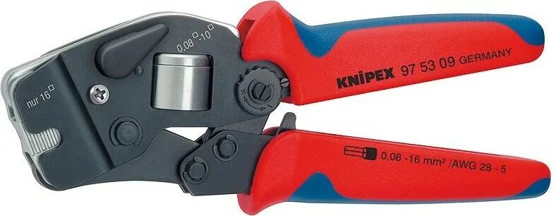 Пресс клещи фото Инструмент для опрессовки кабельных наконечников KNIPEX 975309 KN-975309 купить 