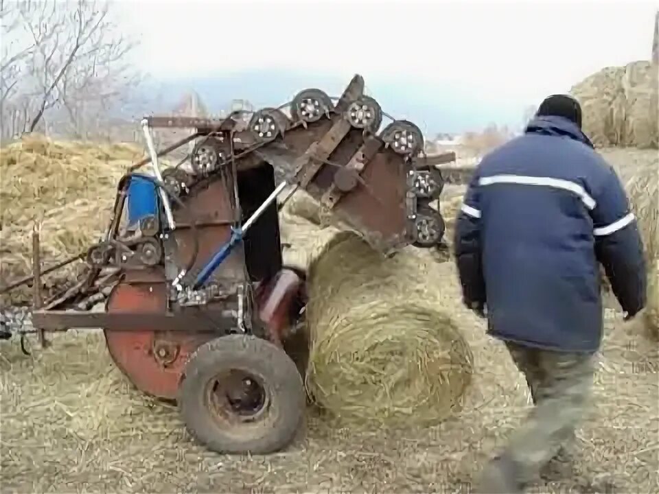 Пресс подборщик самодельный для трактора Самодельный пресс подборщик - YouTube