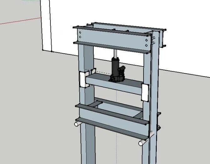 Пресс своими руками схема Гидравлический пресс своими руками из домкрата: чертежи, размеры