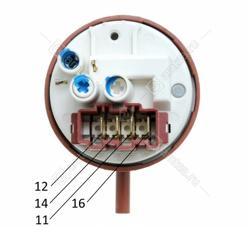 Прессостат стиральной машины схема подключения Купить Реле уровня (датчик уровня, прессостат) воды стиральной машины Indesit, A