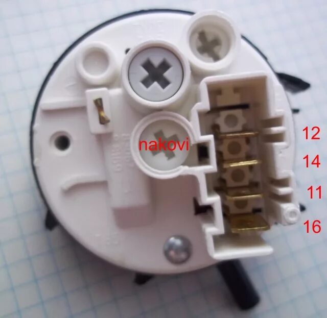 Прессостат стиральной машины схема подключения CMA Candy CSW 105, Какие вывода прессостата, за что отвечают. Регулировка - Ремо