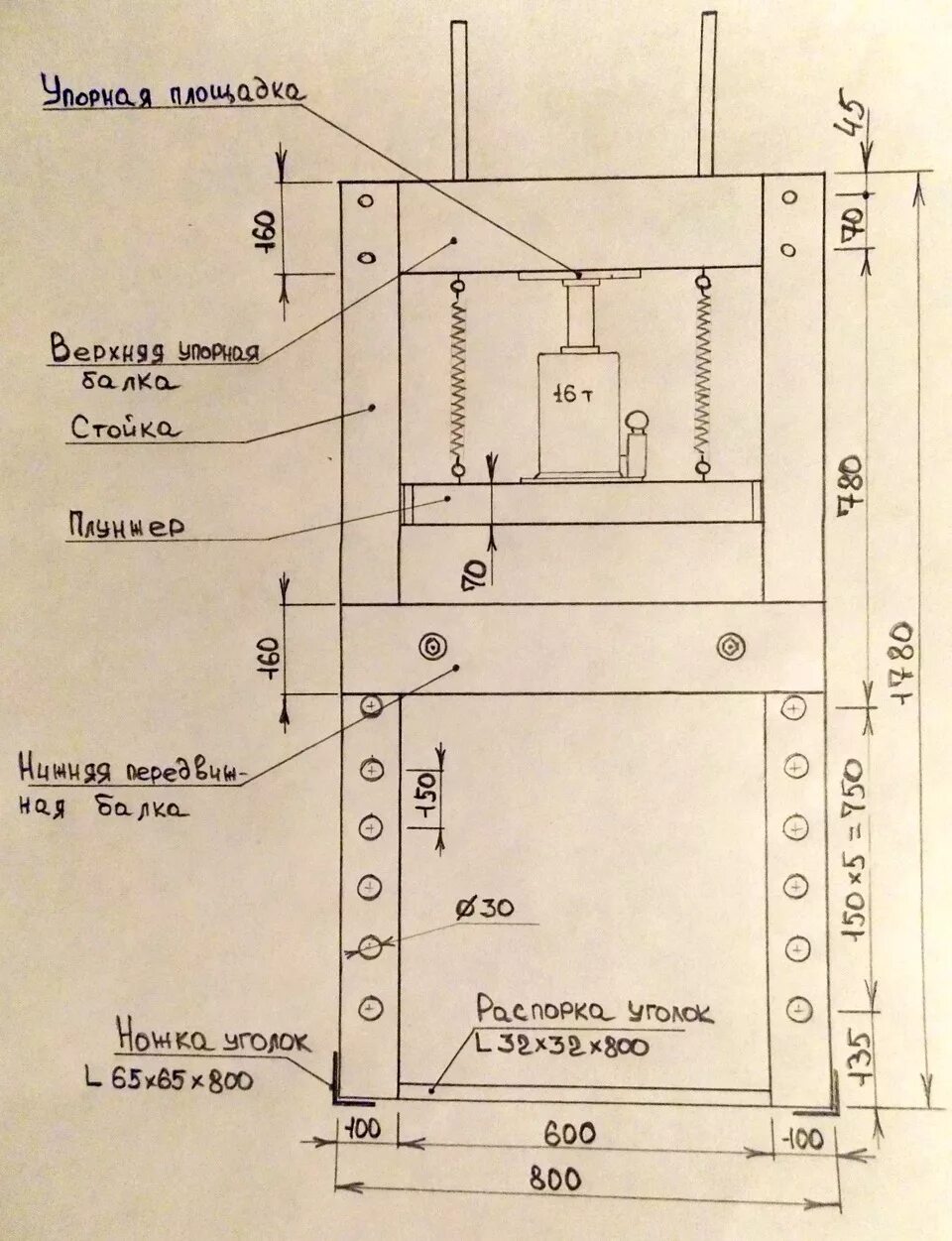 Прессы самоделки Гаражный гидравлический пресс.Часть 1 - DRIVE2