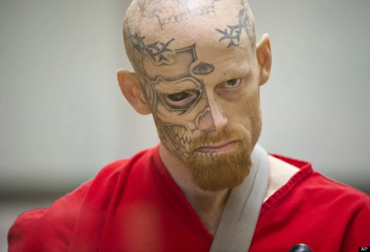 Преступники мира фото Tattooed Junkie Accused Of Shooting Cop Scary people, Crime, Mug shots