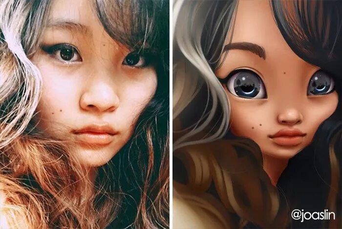 Превратить фото в арт Artist Transforms People Into Adorable Cartoon Characters, And It's Crazy Cute- 