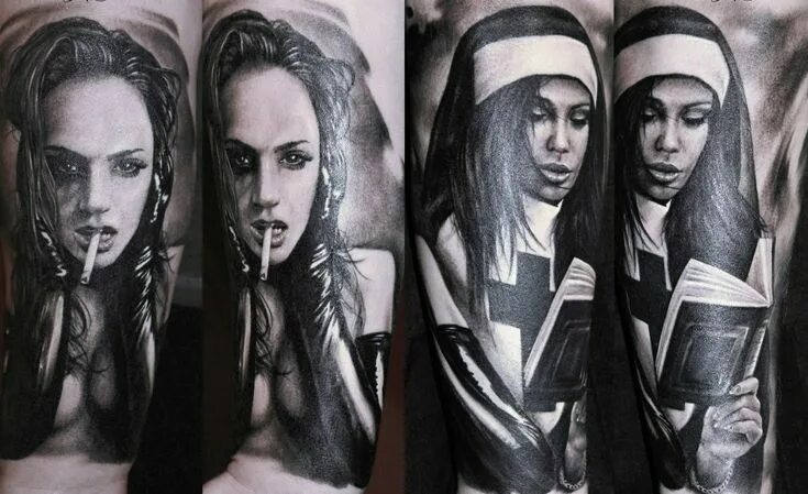 Превратить фото в эскиз для тату realistic tattoo Tattoo collection. Every hour I publish the most interesting ta