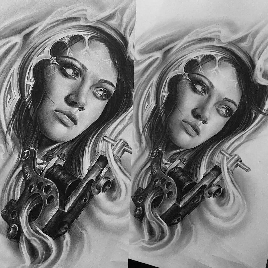 Превратить фото в эскиз для тату Tattoo designs Tattoo design drawings, Girl face tattoo, Tattoos