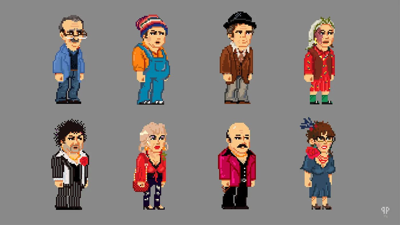 Превратить фото в пиксель арт 8-bit Characters - Pixel Art (3) Images :: Behance