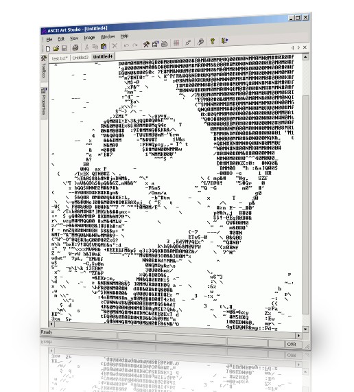 Превратить фото в текст из точек Ascii art studio