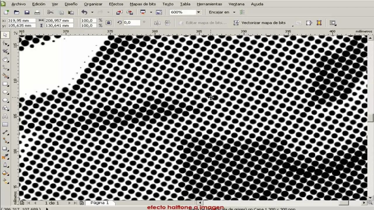 Превратить фото в текст из точек Efecto halftone corel x5 - YouTube