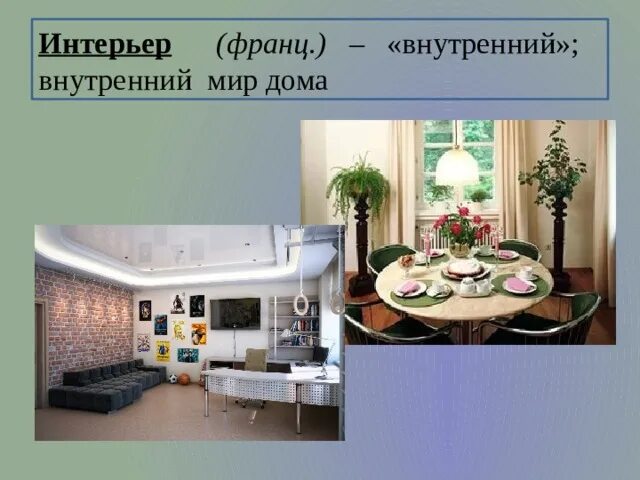 Презентация интерьер дома 5 класс Интерьер жилого дома технология фото Deco-Flat.ru