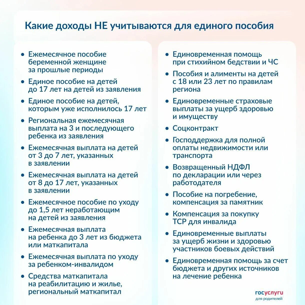 При оформлении детских пособий какие доходы Это важно знать: какие доходы учитываются, а какие не входят в расчет при оценке