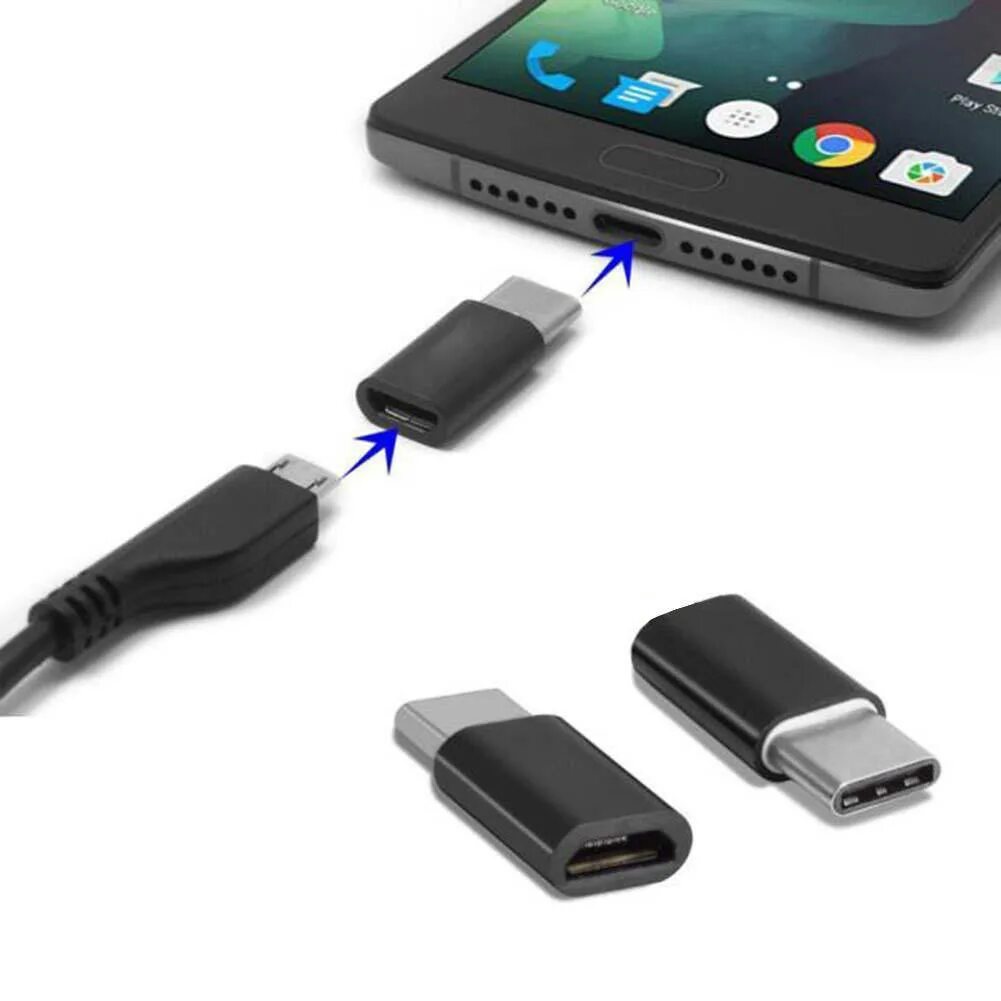 При подключение через type c Переходник USB 3.1 типа C "папа" на разъем "мама" Micro USB USB-C купить недорог