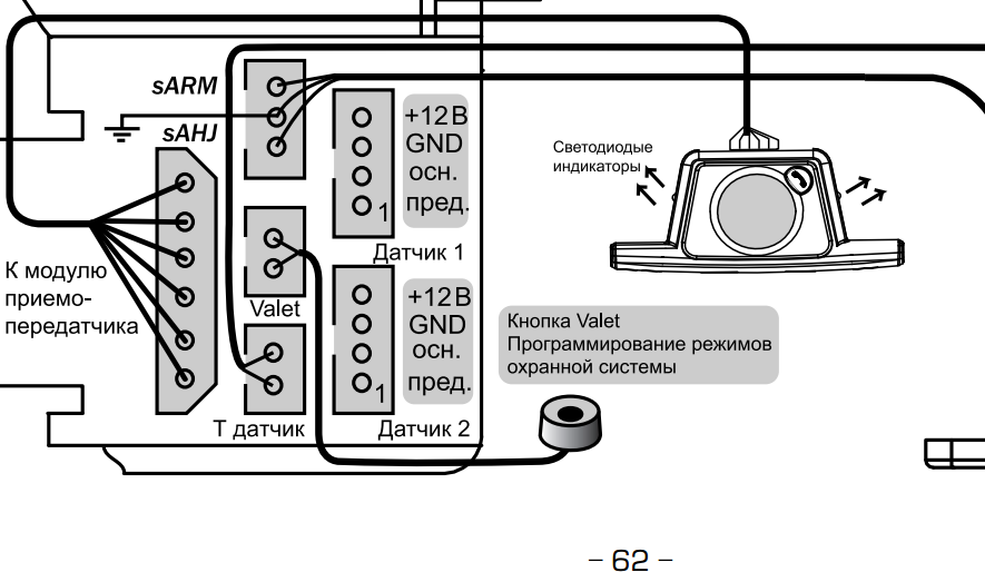 При подключении аккумулятора срабатывает сигнализация После установки аккумулятора не могу отключить сигнализацию, стр. 4 Защита от уг