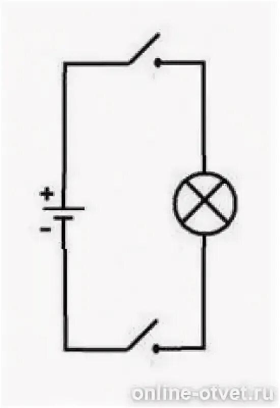 При подключении электрической лампы к гальваническому Ответы: 2. В вашем распоряжении есть гальванический элемент, лампочка, два ключа