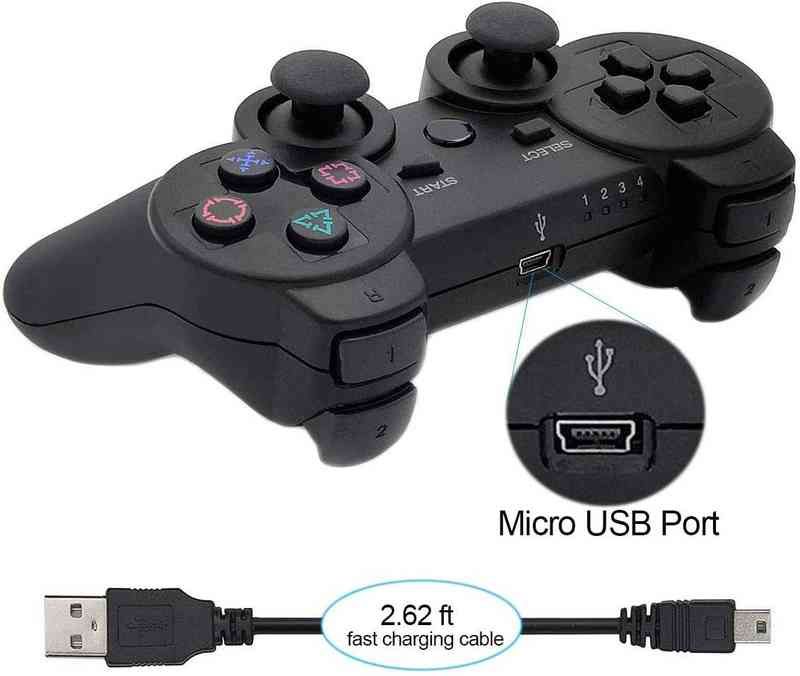 При подключении геймпада крутится камера Wireless Gamepad For PS3 Controller Motor Vibration Bluetooth Compatible Joypad 