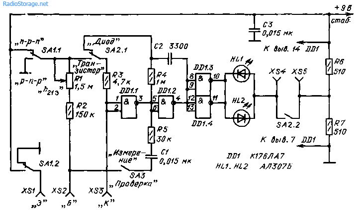 Прибор для проверки транзисторов своими руками схемы Прибор для проверки транзисторов и диодов in 2024