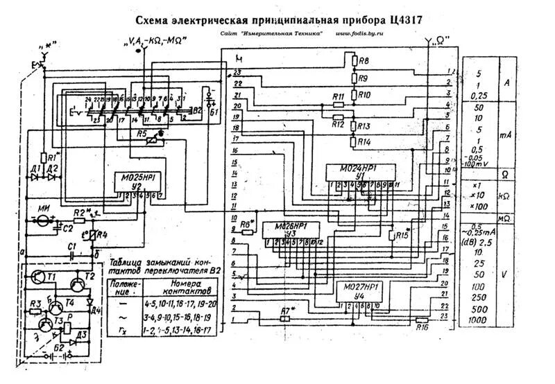 Прибор ц4380 схема электрическая принципиальная Ответы Mail.ru: Вопрос про тестер Ц 4317, см схему, что у меня могло сгореть, ес