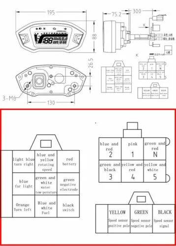 Приборная панель msx 125 подключение Индикатор топлива редуктор цифровой мотоциклетный спидометр тахометр указатель о