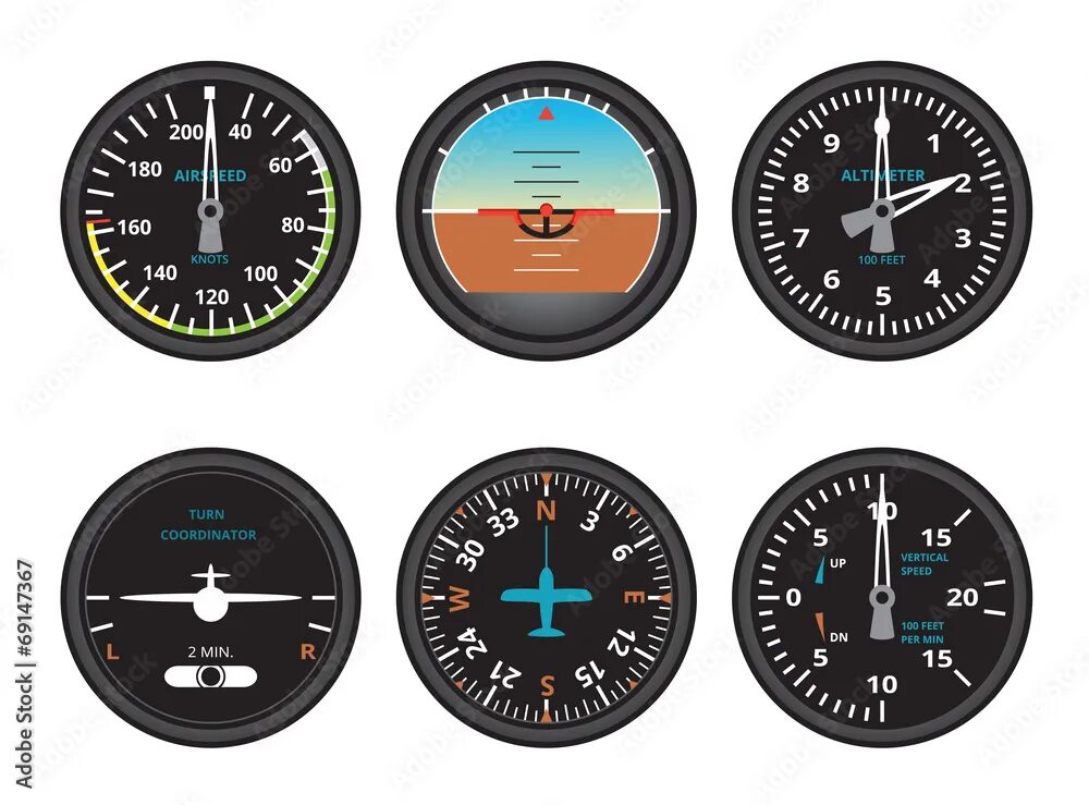 Приборы самолета фото aircraft gauges Векторный объект Stock Adobe Stock