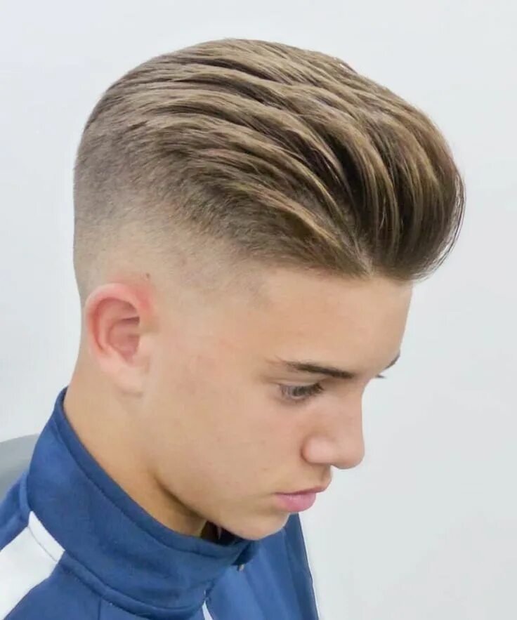 Прическа 15 лет мужская Taper Fade and Brush Back Kids hair cuts, Hairstyles for teenage guys, Fade hair