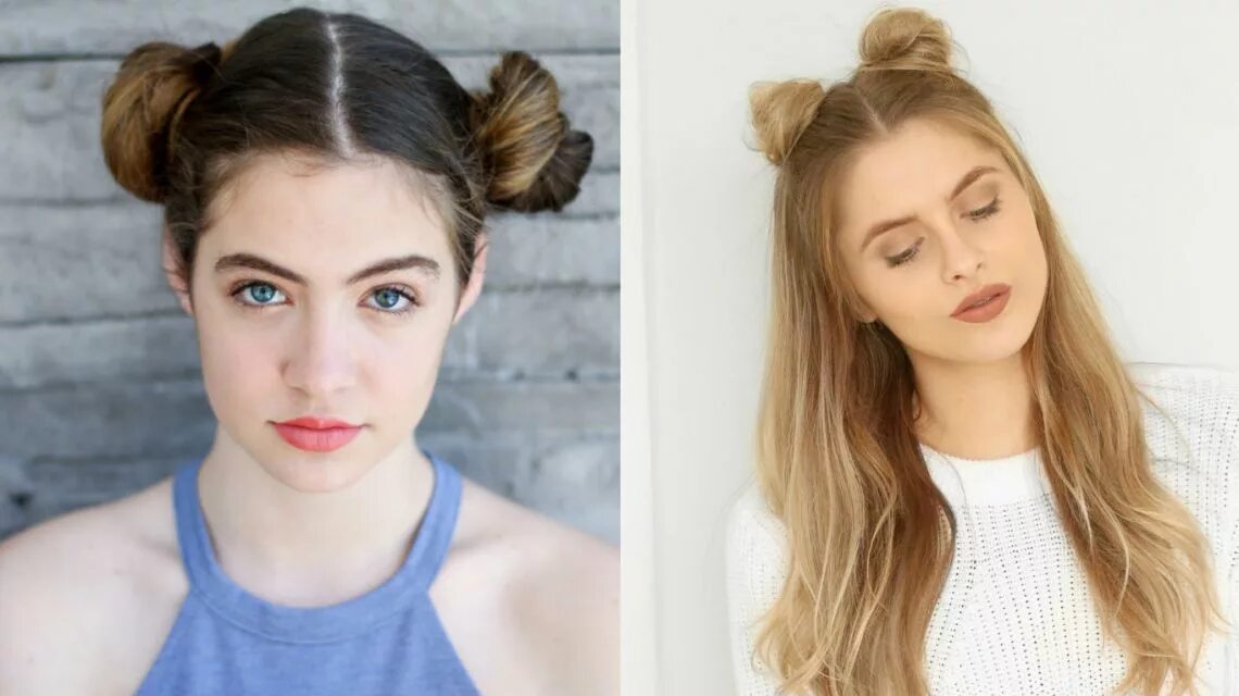 Прическа 2 Пучки из 90ых Space Buns - самая трендовая прическа в Pinterest