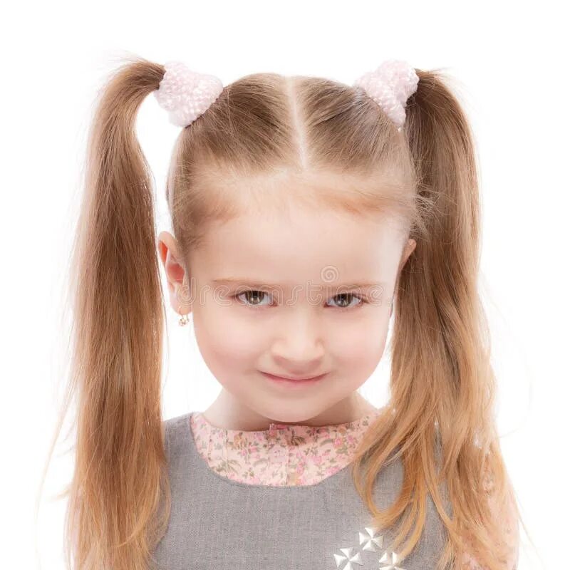 Прическа 2 хвоста для девочки Beautiful Preschool Child with Ponytail Stock Image - Image of child, baby: 1385