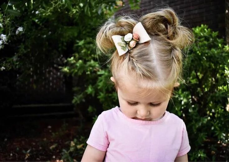 Прическа 2 хвостика для девочек Felt bow headband. Toddler hairstyles girl fine hair, Girl hair dos, Baby hairst