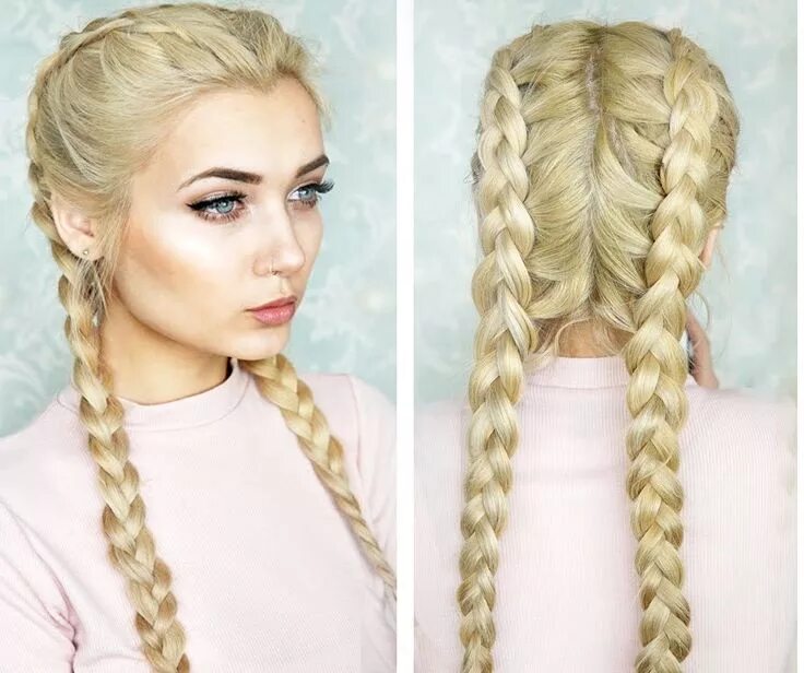 Прическа 2 косички #Roxxsaurus Big box braids hairstyles, Braided hairstyles easy, Box braids hairs