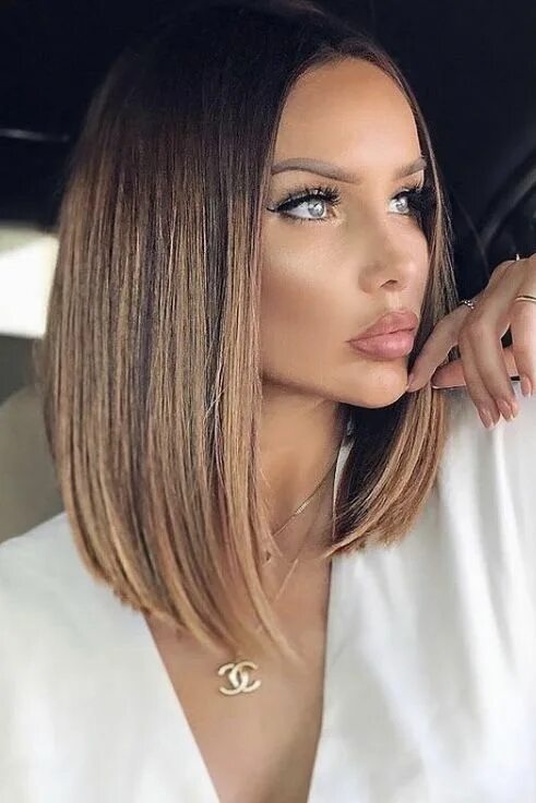 Прическа 2023 женская модная средние волосы 40+Stylish Bob & Lob Haircut Ideas Long bob hairstyles, Shoulder length bob hair