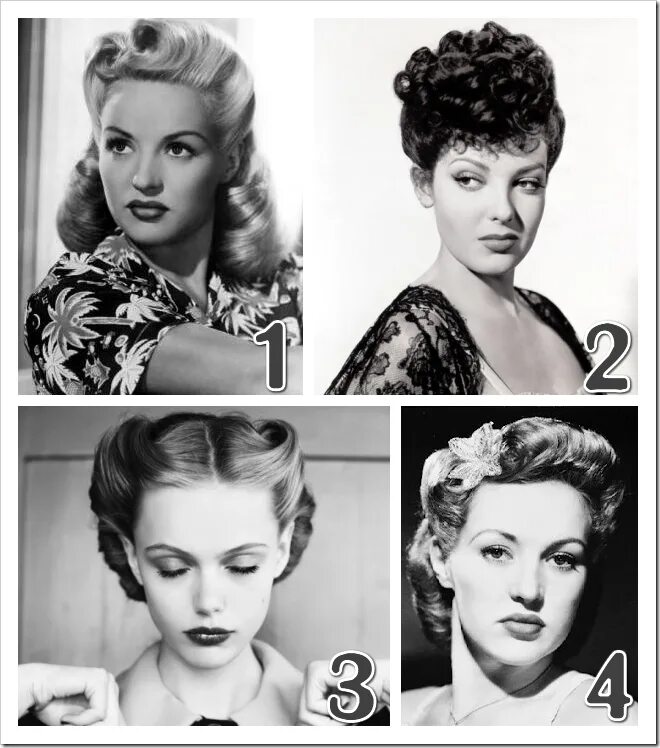 Прическа 40 50 годов 1940's hairstyle inspiration Glamour hair, Hair styles, 1940s hairstyles