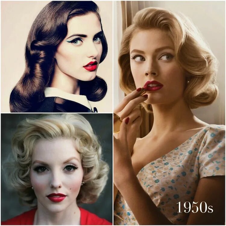 Прическа 40 годов на длинные волосы 1950's slick waves and large curls Vintage curls, Vintage hairstyles, Retro hair