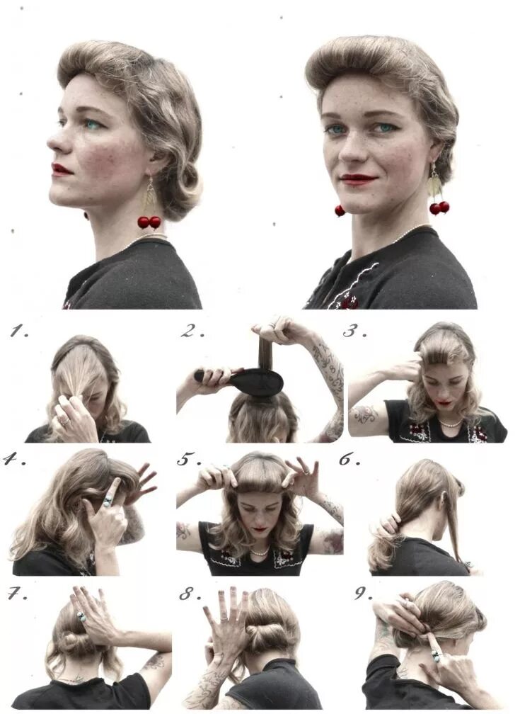 Прическа 40 годов повседневная How-To Hair Girl 1940's hairstyles Archives Vintage hairstyles tutorial, 1940s h