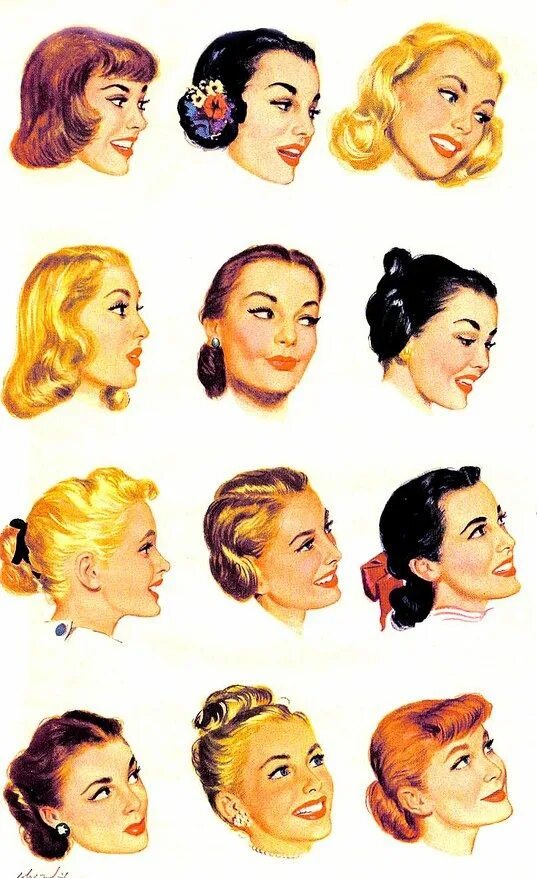 Прическа 40 х годов как сделать Retrogasm Retro hairstyles, Vintage hairstyles, 1950s hairstyle