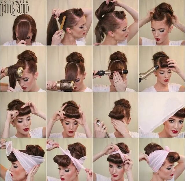 Прическа 50 годов своими руками Rockabilly hair, Vintage hairstyles, Diy hairstyles