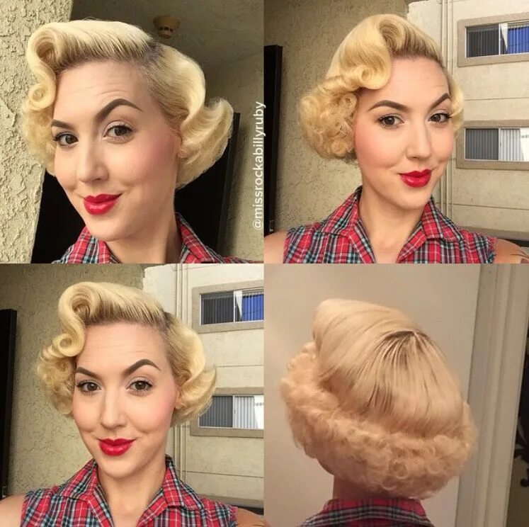 Прическа 50 годов своими руками Miss Rockabilly Ruby Vintage hairstyles tutorial, Retro inspired hair, Vintage h